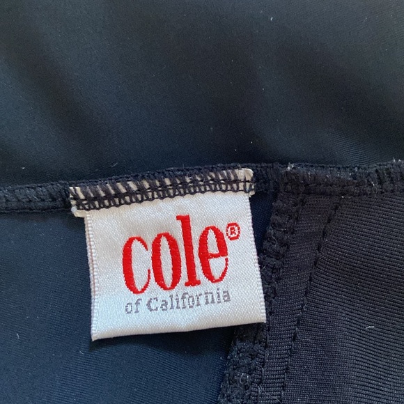 Cole Of California Women's black one piece bathing suit size 12 Beach Resortwear - Picture 4 of 14